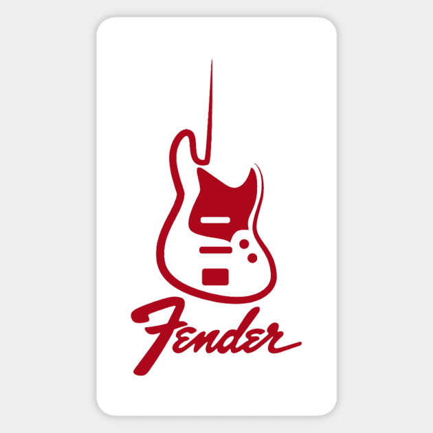 Fender Guitar Sticker by Bad Artist